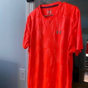 Under armour running shirt bright orange size L